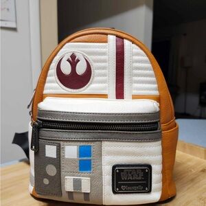 Poe Dameron Rebel Pilot Star Wars Loungefly Mini Backpack